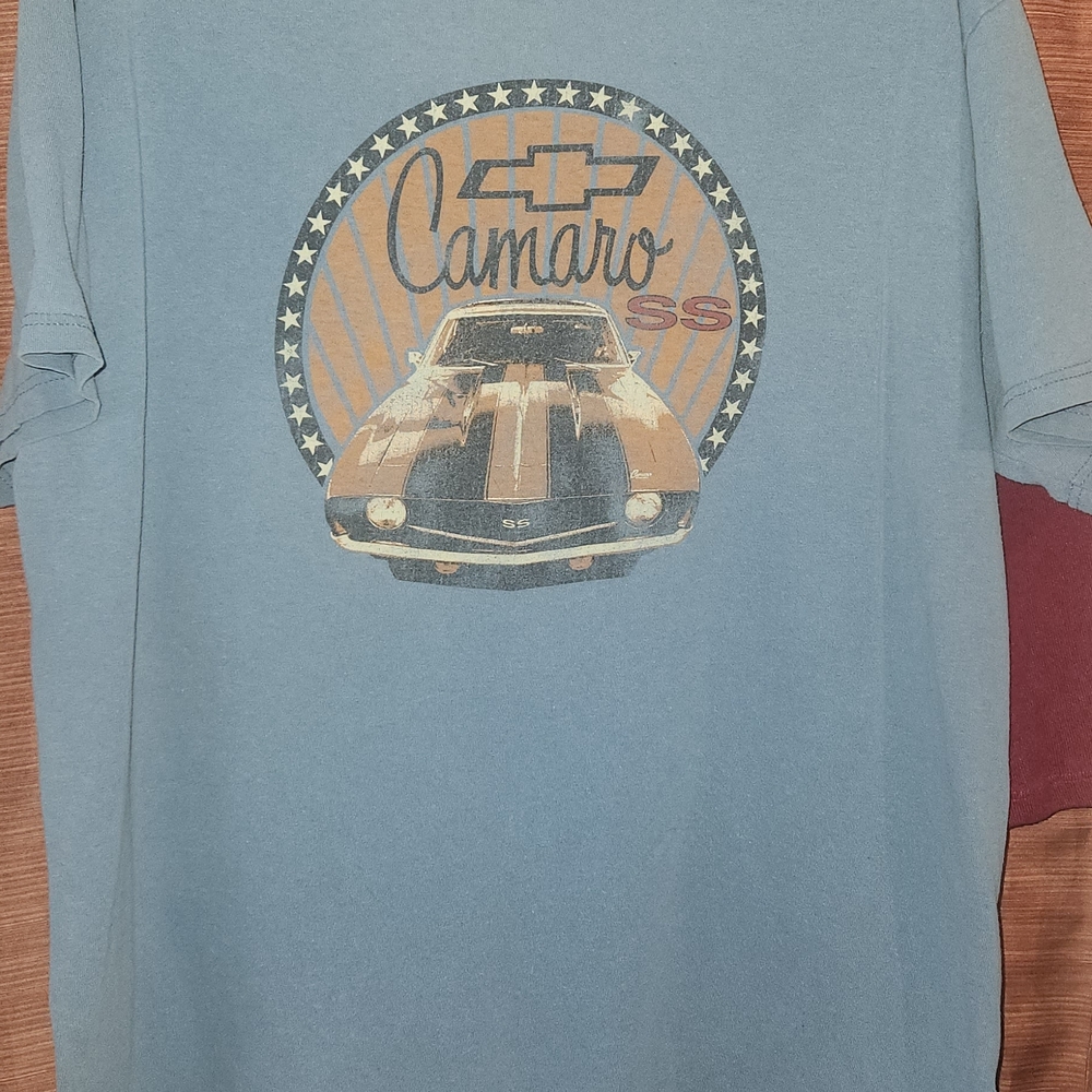 Camaro SS Vintage Graphic Tee - Light Blue